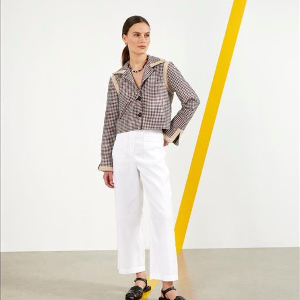NWT Mariadelaorden niza white pants size 4 (36)